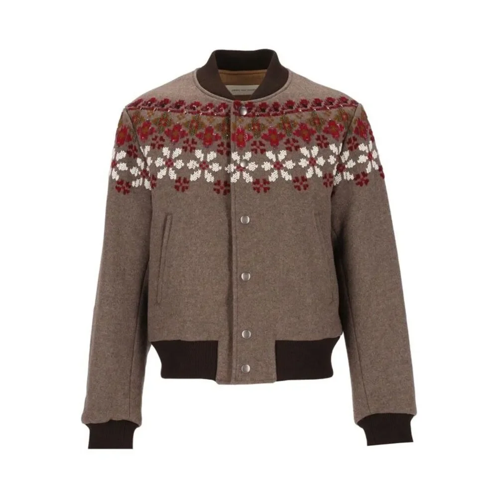Dries Van Noten Men Valtor Bomber Jacket In Wool Blend
